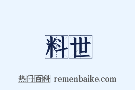 料世是什么意思的图片